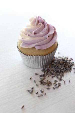 Lavender cupcake  at CupKate in Milwaukee