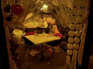 Nooks everywhere   at Alux Restaurante in Playa Del Carmen