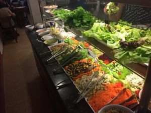 Salad buffet. at Lagoa Tropical in Sao Paulo