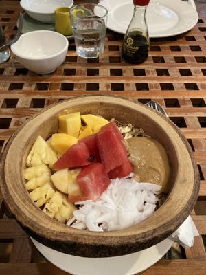 Huge açaí bowl  at Patcharee French Bakery in Ao Nang
