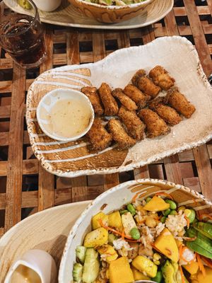 deep fried mushrooms  at Patcharee French Bakery in Ao Nang