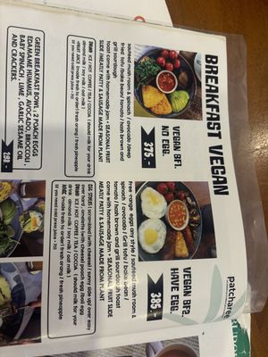 They even offer a vegan breaky with egg…  at Patcharee French Bakery in Ao Nang