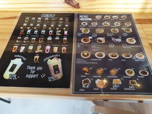 menu at TAKE TEA in Udon Thani