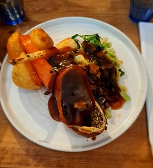 vegan squash wellington at The Swan Inn in Rowberrow
