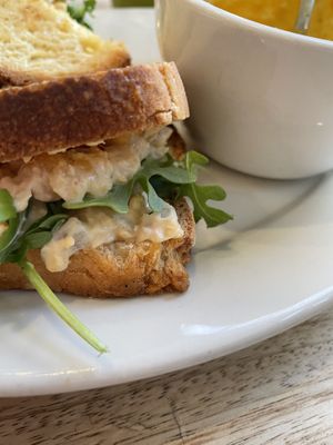 Chickpea “tuna” salad/ carrot ginger soup   at Harlow - 23rd Ave in Portland