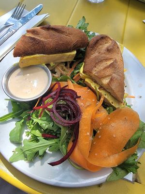 Banh Mi (absolutely not a traditional banh mi) & Salad at Harlow - 23rd Ave in Portland
