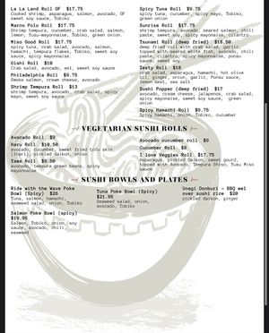 Menu  at Miso Good Ramen in Santa Rosa