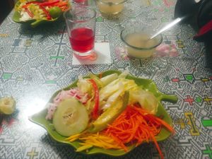 Salat drink and dessert at El Eden in Tarapoto