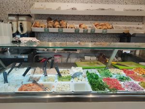 bagel stuffings at Bagel Cafe - Rehavia in Jerusalem