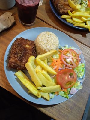 Tofu empanado at Refúgio Veg in Rio De Janeiro