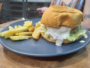 Crispy chicken at Refúgio Veg in Rio De Janeiro