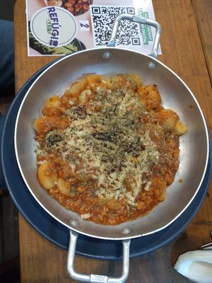 Nhoque a bolonhesa at Refúgio Veg in Rio De Janeiro