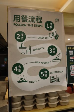 Buffet Instructions. at Ahimsa Buffet 無肉食 in New Territories