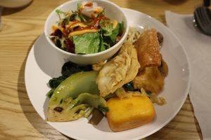 Plate Of Food. at Ahimsa Buffet 無肉食 in New Territories