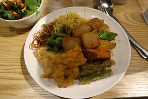 Plate Of Food. at Ahimsa Buffet 無肉食 in New Territories