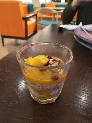 Mango chia pudding at LN Fortunate Coffee in Shanghai