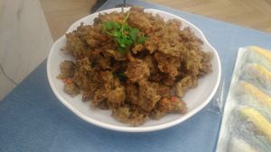 Salt and Pepper Mushrooms at LN Fortunate Coffee in Shanghai