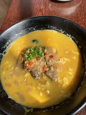 Satay noodle soup  at LN Fortunate Coffee in Shanghai