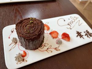 Chocolate cake  at LN Fortunate Coffee in Shanghai