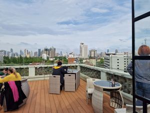 Outside patio at LN Fortunate Coffee in Shanghai
