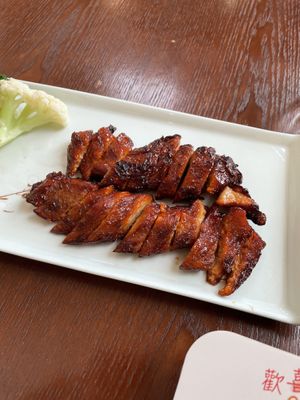 Vegan char siu  at LN Fortunate Coffee in Shanghai