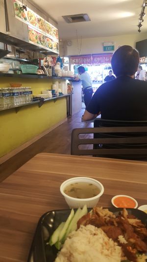 chicken and rice at Gokul Vegetarian Restaurant - Fortune Centre in Central Singapore