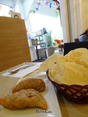 sardine and masala samosas and appam at Gokul Vegetarian Restaurant - Fortune Centre in Central Singapore