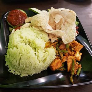 Nasi Lemak at Gokul Vegetarian Restaurant - Fortune Centre in Central Singapore