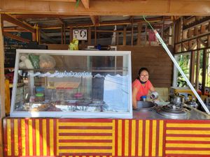 Ja Ja at her restaurant at JaJa's Restaurant Thai Vegan in Koh Phangan