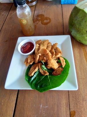 Pork - so good at JaJa's Restaurant Thai Vegan in Koh Phangan