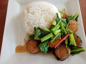 Homemade fish at JaJa's Restaurant Thai Vegan in Koh Phangan