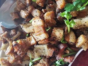 black pepper pork at JaJa's Restaurant Thai Vegan in Koh Phangan