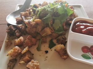 black pepper pork at JaJa's Restaurant Thai Vegan in Koh Phangan