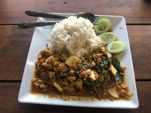 Stir fried tofu  at JaJa's Restaurant Thai Vegan in Koh Phangan