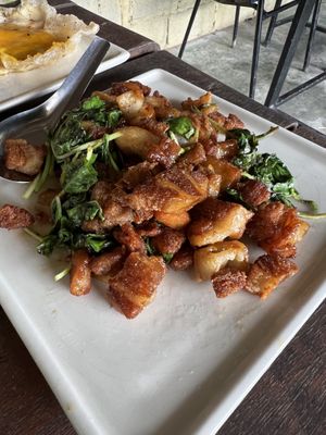 Pork  at JaJa's Restaurant Thai Vegan in Koh Phangan