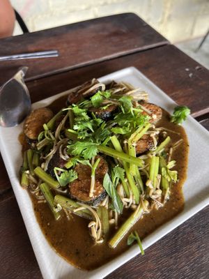 Pescado  at JaJa's Restaurant Thai Vegan in Koh Phangan