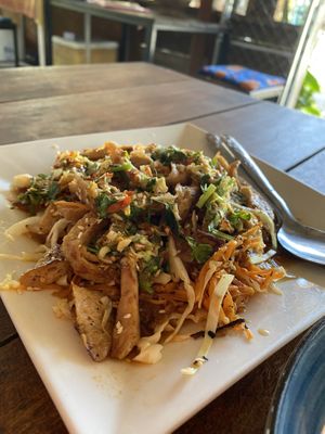 Boiled (not) Pork with Lime Salad Special!!!  at JaJa's Restaurant Thai Vegan in Koh Phangan