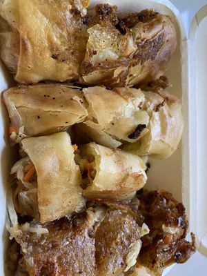 Best spring rolls, anywhere, ever. Ask JaJa for them if you don't see em on the specials menu.  at JaJa's Restaurant Thai Vegan in Koh Phangan