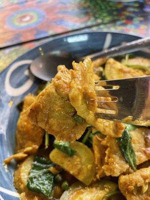 Vegan spicy pork (13)  at JaJa's Restaurant Thai Vegan in Koh Phangan