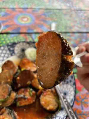 Vegan fish   at JaJa's Restaurant Thai Vegan in Koh Phangan