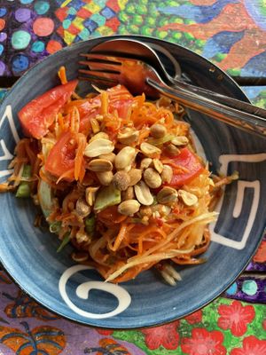 Papaya salad  at JaJa's Restaurant Thai Vegan in Koh Phangan