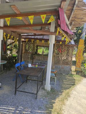 Outside s at JaJa's Restaurant Thai Vegan in Koh Phangan
