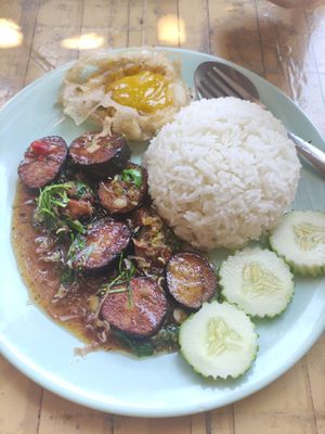 Chili fried 'fish' at JaJa's Restaurant Thai Vegan in Koh Phangan