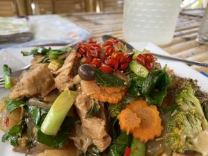 Fat Noodles ฿80  at JaJa's Restaurant Thai Vegan in Koh Phangan