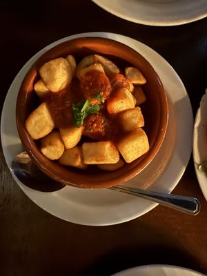 Papas bravas  at El Saloon in Gran Canaria