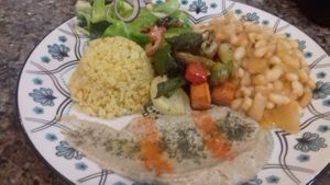 vegan plate of the day  at Restaurante Babilonia in Paraty