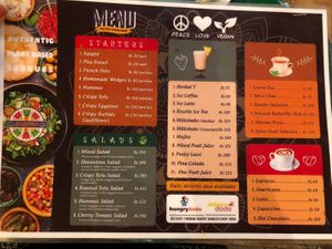 Sides salads and drinks menu Nov 22  at Shlomo in Grand Baie