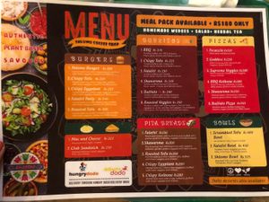 Main menu Nov 22  at Shlomo in Grand Baie