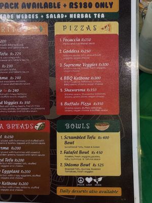 Menu  at Shlomo in Grand Baie