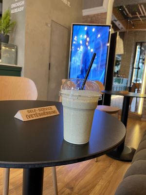 Pistachio smoothie  at Fit Food in Tirana